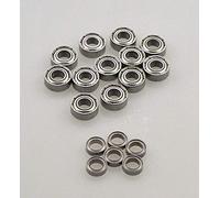 Carson 500904059 - Set di Cuscinetti a Sfera M-06/M-05 Chassis (18), Ricambio per modellismo, Accessori per Veicoli radiocomandati/Auto radiocomandata, Parti Tuning, Colore: Grigio