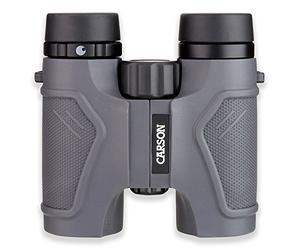 Carson Binocoli serie 3D, 8x32 mm, Binocolo impermeabile HD antiappannamento con impugnatura in gomma (TD-832)