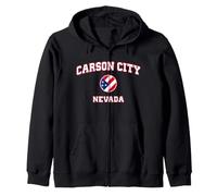Carson City, Nevada (NV) Felpa con Cappuccio