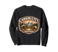 Carson City Nevada Souvenir State Capital Retro Vintage Felpa