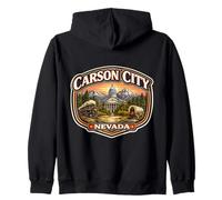 Carson City Nevada Souvenir State Capital Retro Vintage Felpa con Cappuccio