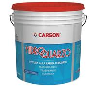 CARSON Colorificio Hidro Quarzo Pittura Alla Farina Di Quarzo Per Interni Ed Esterni Coperti Bianca Opaca Bianco Traspirante (5 lt)