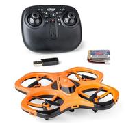 Carson Cyber Drone IR RTF - Quadcopter RC con Flip 360°, Modalità Headless, stabilizzazione giroscopica, illuminazione a LED, telecomando Drone, arancione