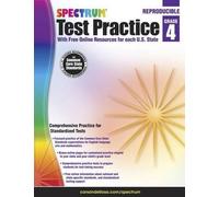 Spectrum Test Practice 4th Grade Workbooks All Subjects, Math, Language Arts, and Reading Comprehension Grade 4 Reproducible Book, Vocabulary, Writing, and Math Practice for Standardized Tests