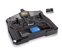 Carson FS 4K Reflex Stick Pro 4 LCD - Telecomando RC, sistema a 4 canali da 2,4 GHz, display LCD, memoria modello, Dual Rate, Failsafe, nero