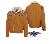 Carson Giacca Western Paese Marrone Stars and Stripes Uomo