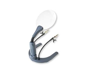 Carson Helping Hands, 2x, Lente d'ingrandimento illuminata a LED con morsetti regolabili e denti a coccodrillo (GN-88)
