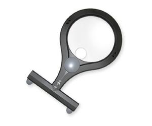 Carson - Lente d'ingrandimento mani libere LumiCraft, ingrandimento 2x, illuminata a LED, 4 lenti spot e corda per tenere al collo