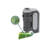 Carson MicroBrite Plus 60x-120x Microscopio Portatile con Luci a LED, Ideale per Studenti e Analisi di Laboratori , Mini Microscopio Portatile/Tascabile Ideale per Esperimenti di Scenza (MM-300)