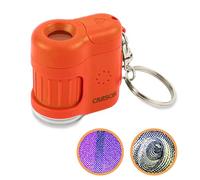 Carson MicroMini Arancione Microscopio Portatile Con Portachiavi, Torcia Integrata Con Luce UV E LED, 20x Ingrandimento Per Esplorazione E Analisi Dettagliata (MM-280O)