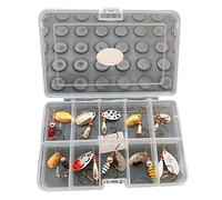 CARSON - Mistery Box Esche Artificiali Spinning, Kit Pesca Accessori con Set di 10 Cucchiaini Assortiti, Adatte a Trote, Lucci, Persici, l'immagine ha Scopo Descrittivo
