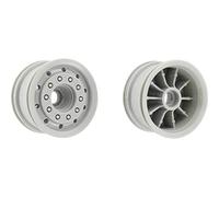 Carson Modellsport 1666556 500907013 1:14 Cerchioni per camion, 27,5 mm, in plastica, effetto europeo, colore grigio, 2 pezzi