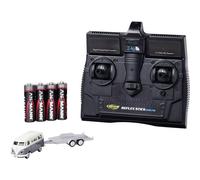 Carson Modellsport 500504166 VW T1 Bus Kastenwagen mit Autoanhänger 1:87 Autom