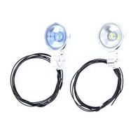 Carson Modellsport 500907574 - Fanale supplementare, 2 Pezzi, 1:14, 7,2/12 V, Angle Eyes, Bianco Hella ch(2), RC, Accessori per Camion Tamiya, Pezzi di Ricambio, Parti Tuning, modellismo, Prodotto in