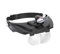 Carson Pro Series MagniVisor Deluxe Lente d'Ingrandimento a Testa con Luci LED Integrate e 4 Lenti Intercambiabili, Ideale per Hobby, Lettura e Lavori di Precisione (CP-60)