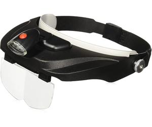 Carson Pro Series MagniVisor Deluxe Lente d'Ingrandimento a Testa con Luci LED Integrate e 4 Lenti Intercambiabili, Ideale per Hobby, Lettura e Lavori di Precisione (CP-60)