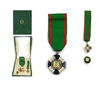 CART Cofanetto Cavaliere della Repubblica Set MEDAGLIA + Rosetta in Seta + Miniatura