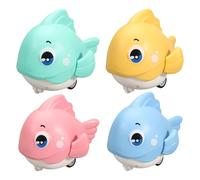 Cart Toy Car per Tutto- , Stampa e Andare Pesce | 4X Cartoni animati Pesce Baby Giocattoli Crescere e Andare - Imparare la Rampa, Camminare su Piscine di Tutto- .