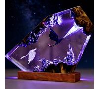 Carta 3D del drago, lampada da notte in resina epossidica con USB, decorazione LED multicolore in cristallo per scrivania della camera da letto, regali unici fatti a mano per papà, marito, fidanzato