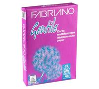 Carta A4 Economica per Stampante Fabriano Gentile, Risma da 500 Fogli, Eurocali Carta da 75gr Per Ufficio, Fotocopie, Multiuso