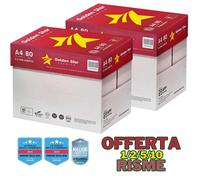 Carta A4 Golden Star 500 fogli 80 gr • 1 / 2 / 5 / 10 risma