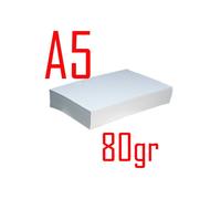 CARTA A5 PER STAMPANTE RISMA 500 FOGLI 80 GRAMMI BIANCA VARIE MARCHE PER RICETTE