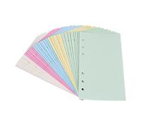 Carta A6 A Righe Colorate Per Filofax - 6 Fori Perforati A Fogli Sfusi Carta A Righe Riutilizzabili, Agenda Inserti Ricariche Per Appunti Riunioni Diario Di Viaggio 50 Fogli/100 Pagine