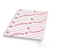 Carta accoppiata per alimenti - Formato cm. 33x40 - Pacco da Kg. 10 (circa 1150 fogli) - Carta da gr./mq. 60+HDPE stampata con logo “I Freschissimi” in colore rosso
