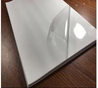 Carta ADESIVA A4 TRASPARENTE o BIANCO LUCIDO stampa laser fogli PVC VINILE