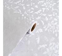 Carta Adesiva Autoadesiva Per Mobili Armadio Copertura Muro Interno Parato 3d Moderno Rivestimento Mobili Adesivo Scafali Da Parete Peonia bianca 23.62 X 196.85 pollici
