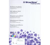 CARTA ADESIVA BIANCA A4 ETICHETTE PER STAMPANTI INK JET/LASER 100 FOGLI 210X297
