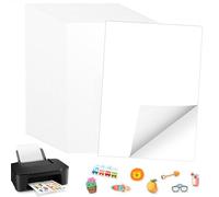 Carta Adesiva Bianco Getto D'inchiostro Vinile Stampabile Carta 30 Fogli Adesivi A4 Per Stampante Per Stampanti Laser E A Getto D'inchiostro Asciugatura Rapida 21 x 29,7 cm