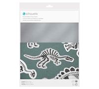 Carta adesiva color argento metallizzato spazzolato.