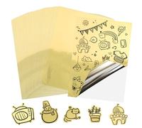 Carta Adesiva oro olografica Getto D'inchiostro Vinile Stampabile Carta 30Fogli A4 Adesivi Impermeabile Per Stampante Per Stampanti Laser Asciugatura Rapida 21 x 29,7 cm(Traslucido - Impermeabile)