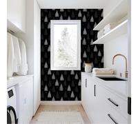 Carta Adesiva per Mobili Albero Nero Bianco Adesivi Murali Non Tessut Carta da Parati Cucina Adesiva Muro Parato Adesivo per Parete Autoadesiva Wallpaper Soggiorno Wall Sticker 45x100cm/1 roll