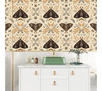 Carta Adesiva per Mobili Farfalla Foglie Gialle Tappeto murale autocollante PVC Impermeabile per Soggiorno Camera Bagno Cucina Carta da Parati Adesiva Muro 40x120 cm/ 1 rotolo