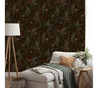 Carta Adesiva per Mobili Farfalla Verde Foglia Tappeto murale autocollante PVC Impermeabile per Soggiorno Camera Bagno Cucina Carta da Parati Adesiva Muro 40x120 cm/ 1 rotolo