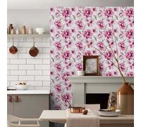 Carta Adesiva per Mobili Fiore Rosa Bianco Adesivi Murali Non Tessut Wallpaper Moderna Parato Adesivo per Parete Autoadesiva Carta da Parati Adesiva Muro Cucina Soggiorno 45x100cm/2 roll