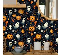 Carta Adesiva per Mobili Foglia Di Zucca Stelle Adesivi Murali Non Tessut Wallpaper Moderna Parato Adesivo per Parete Autoadesiva Carta da Parati Adesiva Muro Cucina Soggiorno 45x200cm/2 roll