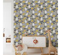 Carta Adesiva per Mobili Zucca Oro Grigio Adesivi Murali Non Tessut Wallpaper Moderna Parato Adesivo per Parete Autoadesiva Carta da Parati Adesiva Muro Cucina Soggiorno 45x200cm/2 roll