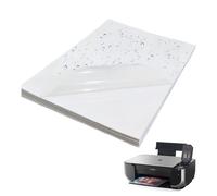 Carta Adesiva per Stampante, Vinile Stampabile Carta, Adesivo in Vinile a Getto D'inchiostro, 15 Fogli, Adatto per Stampanti Laser and Stampanti a Getto D'inchiostro, Traslucido, Impermeabile, A4
