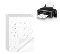Carta Adesiva Stampabile Trasparente, Vinile Stampabile Carta, Pellicola Adesiva Trasparente, Adesivi A4 Stampabili per Stampanti Laser e Stampanti a Getto D'inchiostro, 100 Pezzi