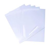 Carta adesiva trasparente stampabile, 20 fogli, 20 x 28 cm, in vinile trasparente, 100% lucida, per stampanti a getto d'inchiostro o laser, compatibile con Cricut, non impermeabile