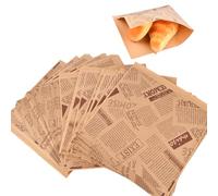 Carta Alimentare, 200 Pezzi Sacchetti per Hamburger, 15x15 cm Carta da Imballaggio Alimentare, Carta Oleata per Alimenti per Patatine, Hamburger, Panini (A 15x15cm 200pcs)