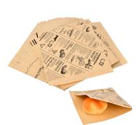Carta Alimentare, 200 Pezzi Sacchetti per Hamburger, 15x15 cm Carta da Imballaggio Alimentare, Carta Oleata per Alimenti per Patatine, Hamburger, Panini (C 15x15cm 100pcs)
