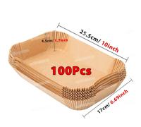 Carta Antiaderente Friggitrice Ad Aria Airfryer rotonda rettangolare 100 pezzi