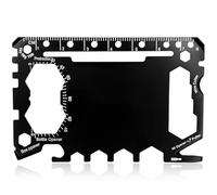 Carta Attrezzi Multifunzione 46 In 1, Multiuso Carta Di Credito, Set Di Portafogli Multiuso Formato Carta, Multiuso Carta Di Sopravvivenza Per Il Campeggio, Acciaio Inossidabile, Adatto Per Uomo, Nero