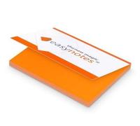 Carta autoadesiva elettrostatica, arancione, 100 x 70 mm, 100 fogli, aderisce a tutte le superfici senza magneti, spille o colla, grandi note statiche