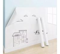 Carta autoadesiva per lavagna bianca- Rotolo di carta da parati elettrostatica autoadesiva cancellabile a secco for lavagna bianca, dimensioni multiple(35.5x196.9IN(0.9x5m))