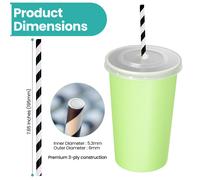 Carta Bere Cannucce Biodegradabile Eco Friendly 195mm Festa di Nozze Smoothie UK